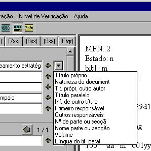 4.3. Repetição de Campos e Sub campos Este comando permite a repetição de campo: Fig.