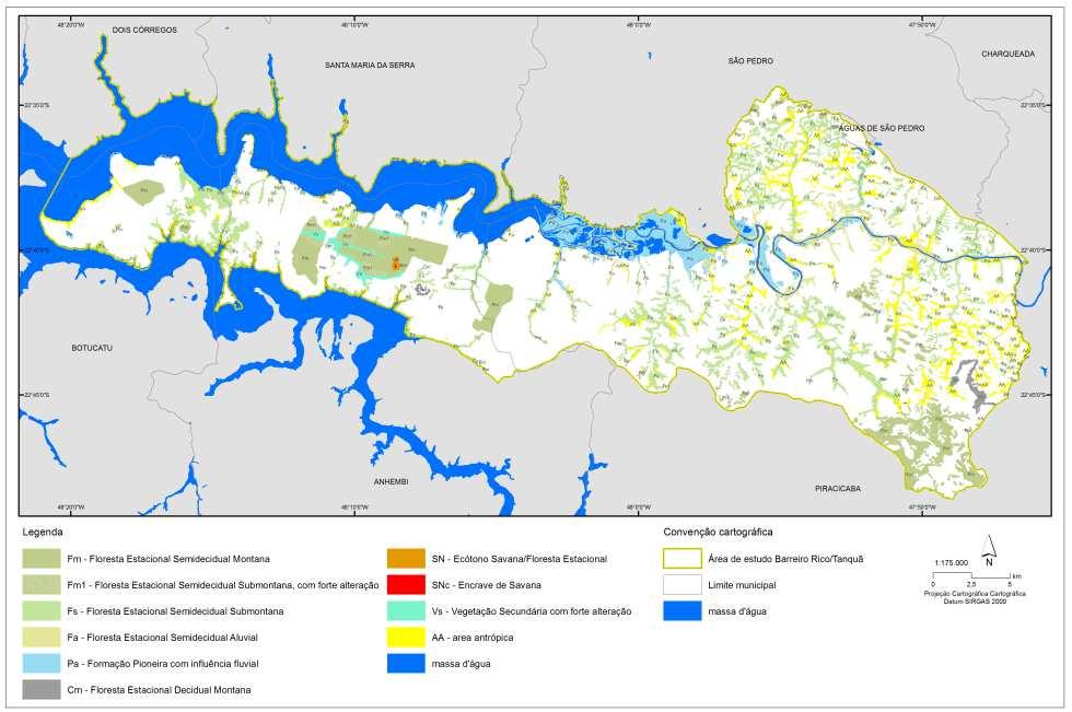 VEGETAÇÃO NA ÁREA PROPOSTA PARA CRIAÇÃO DA UC Tipos vegetacionais Área (ha) % Fm- Floresta Estacional Semidecidual Montana 3.