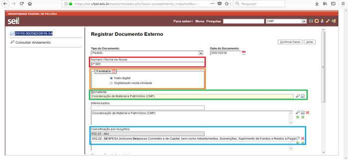 3.4 Formato - Neste caso Nato-digital pois o Cobalto já gerou o arquivo digital em formato PDF do preenchimento da Solicitação Nova Aquisição/Contratação no Cobalto. 3.