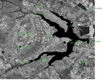 Figura 1 Imagem Landsat com os pontos de controle EXERCÍCIO 2 a) Importação de dados vetoriais mapa temático.