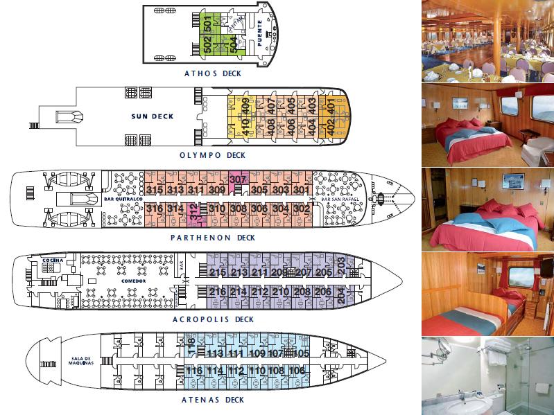 CABINES M/N SKORPIOS II VALORES DECK ATENAS ATENAS ACRÓPILIS PARTHENON OLYMPO OLIYMPO OLYMPO ATHOS Cabine Single Duplo Interno Duplo Externo Duplo Externo Duplo MT Suíte Junior Suite Master Duplo MT