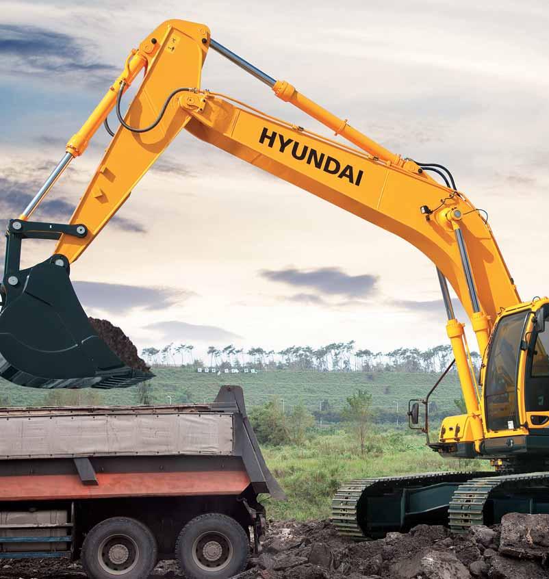 Orgulho no Trabalho A Hyundai fabrica equipamentos de terraplanagem de última geração, para atingir a máxima performance de