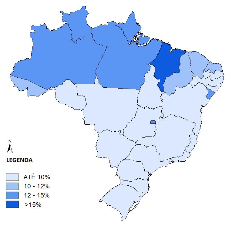 RELATIVO CENTRO- OESTE 8% SUDESTE 39%
