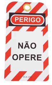 Etiqueta de Segurança PVC (TAG) - NÃO OPERE»