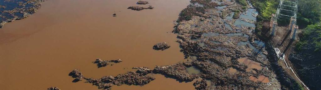 principal do rio Iguaçu e resultaram em aprisionamento de peixes ou cardumes.