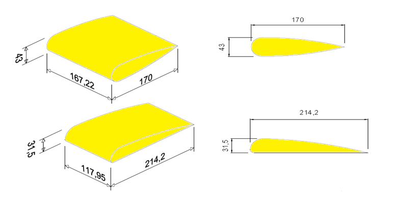 fabricados de uma espuma de poliuretano com dimensões conforme mostradas na figura 11.