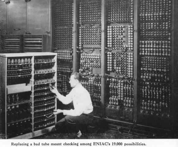 eletrônico de 1943 a 1946, que funcionou até 1955 ENIAC Eletronic