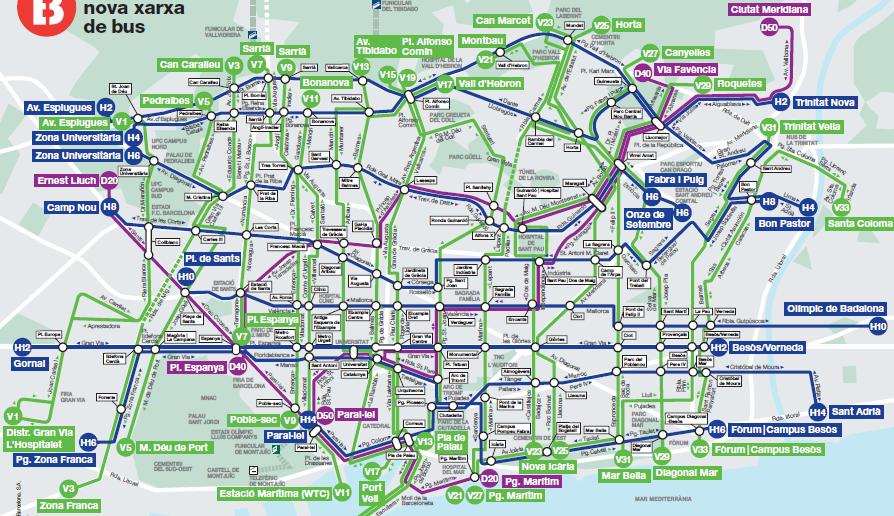 A rede de transporte público