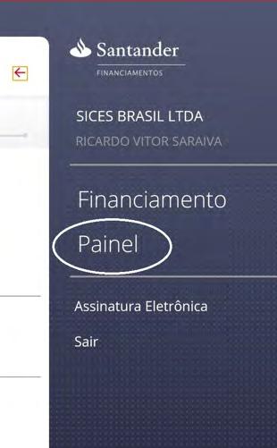 Fazer login com os dados de acesso e selecionar as opções no menu localizado no