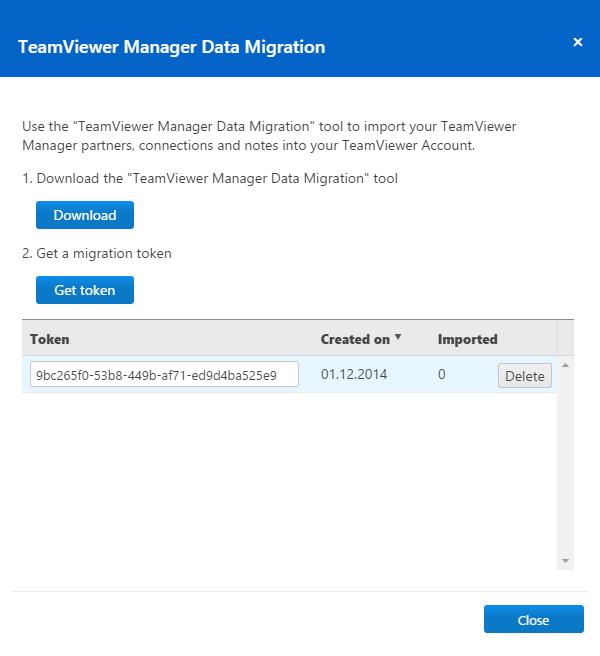 11 Dados do TeamViewer Manager 11 Dados do TeamViewer Manager Se já estiver usando o TeamViewer Manager, você pode importar os dados que estavam registrados e inseridos no TeamViewer Manager no