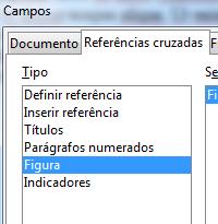 INSERIR REFERÊNCIAS CRUZADAS TIPO: Selecionar o tipo de