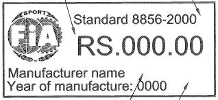 8856-2000 Protective Clothing for Automobile Drivers FIA Standard Macacões fabricados até 31.12.