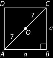 Seja V o volume do prisma e h a altura do prisma: V = 784 A base h = 784 98 h = 784 h = 8 Cálculo auxiliar a + a = 14 a = 196 a = 98 O plano EFG pode então ser definido pela condição z = 8.