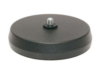 020-00061 preto S 232 Suporte de mesa em base de ferro fundido, com borracha de absorção de som e