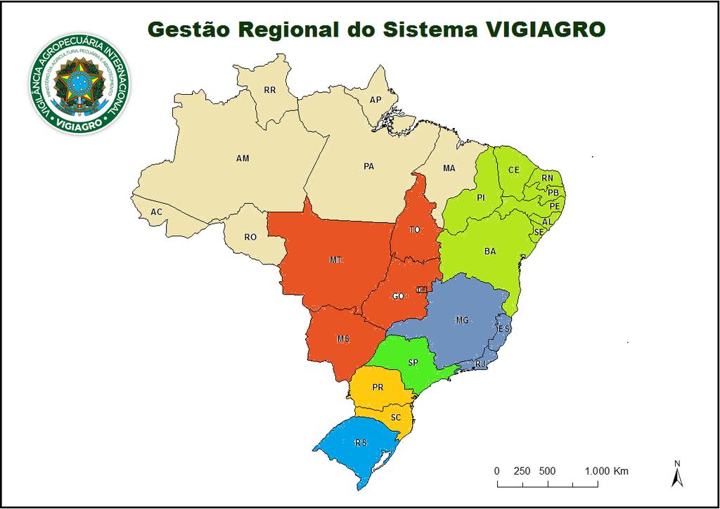 Gestão Regional VIGIAGRO SERVIÇO DE GESTÃO REGIONAL DA 1ª REGIÃO SERVIÇO DE GESTÃO REGIONAL DA 2ª REGIÃO SERVIÇO DE GESTÃO REGIONAL DA 3ª REGIÃO