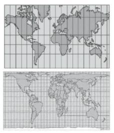 8. (UEL) Com o objetivo de representar, o mais próximo possível do real, o espaço geográfico, os cientistas usaram as projeções cartográficas.
