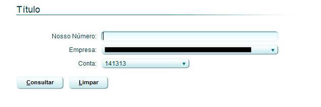 2.0: Boleto A consulta de títulos é uma consulta simples que irá gerar um extrato com as informações gerais do boleto podendo ser visualizado em tela ou impresso.