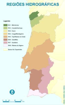 Figura 3.1 Localização da Bacia Hidrográfica do Guadiana (INAG / DSRH, 2002). http://snirh.pt/snirh.php?main_id=4 A Sub-Bacia do Rio Cobres (Figura 3.