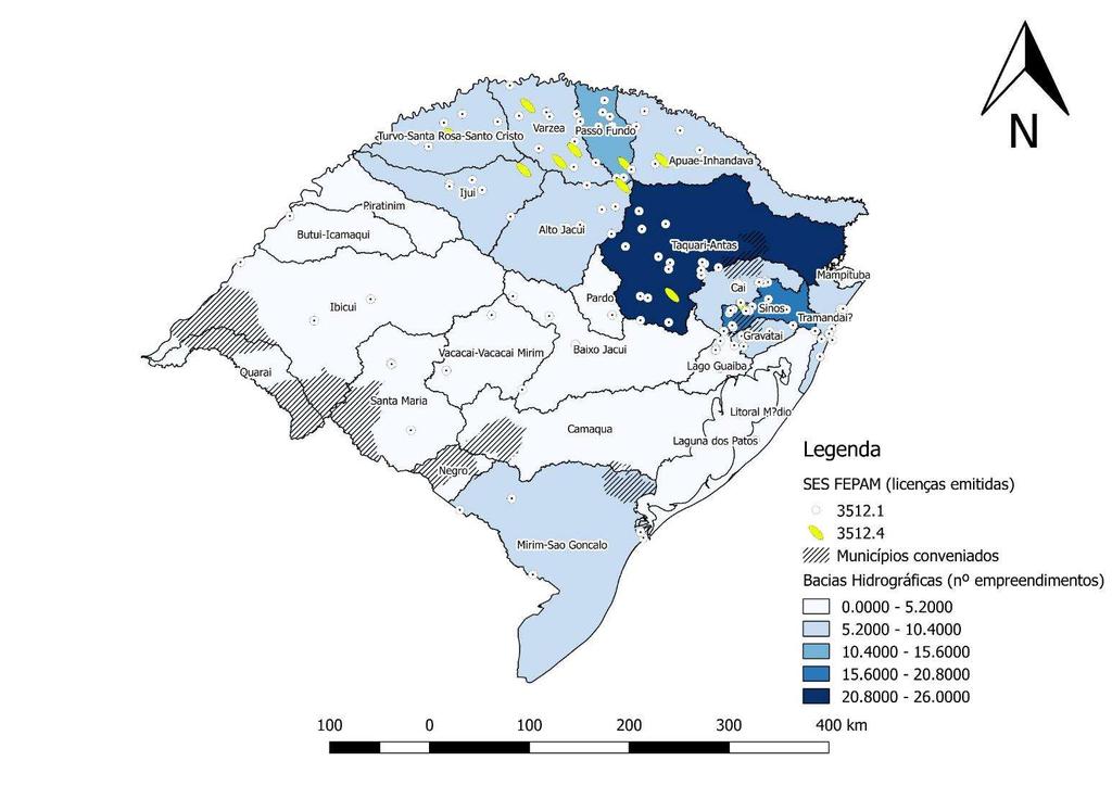 Municípios: 106 municípios Infiltração: Litoral Norte STRES: Chapada, Tapejara e