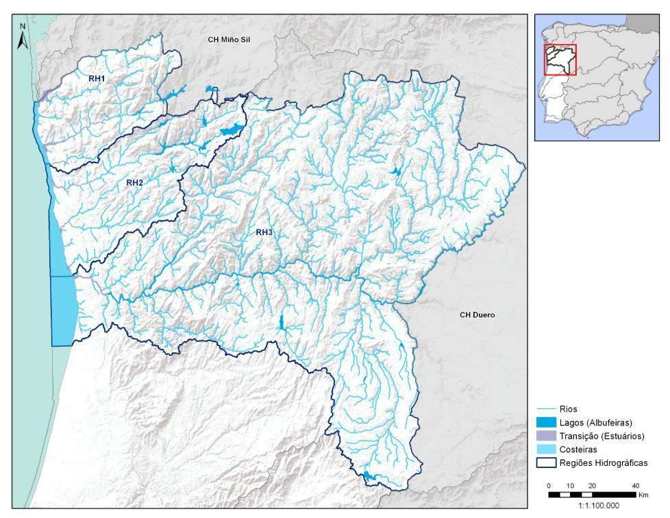 Enquadramento territorial A área de jurisdição da ARH