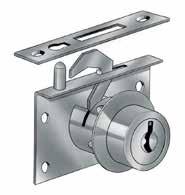 Móveis de Madeira ART.901 Fechadura para móveis com fechamento na vertical Aço / Zamac 20º Horário 1 (uma) Acompanha contra-testa ART.