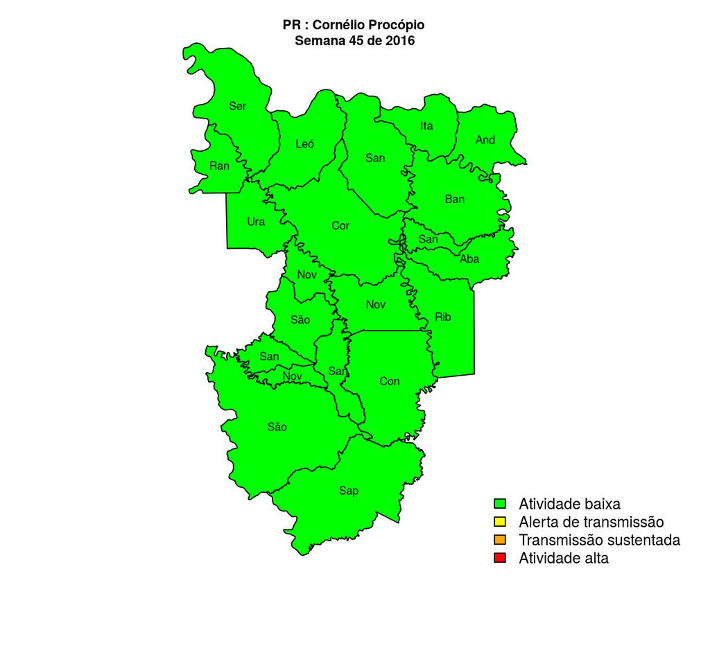 Regional Cornélio Procópio Itambaracá Andirá Bandeirantes Congonhinhas Cornélio Procópio Leópolis Nova América da Colina Nova Fátima Nova Santa Bárbara Rancho Alegre Ribeirão do Pinhal Santa Amélia