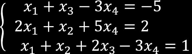 Sistemas de equações lineares Exemplos