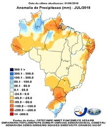 do pais em 2017. Tambem no Brasil Central, apesar das normalidades climáticas, não houve aumento das queimas.