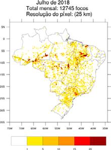 Aumento da queimas em SP(+70%, 1070f); PI(+50%, 1070f); MG(+20%, 570f) e AC(+5%, 380f). Mapa 1.3: Total de chuva em Mapa 1.4: Anomalia de chuva em http://www.inpe.