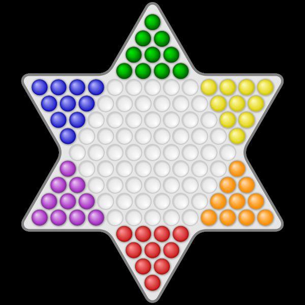 Chinese Checkers Cada jogador tem 10 peças, que não podem ser