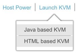 tela de login CIMC Etapa 4 Uma vez que você entra, pressione o console do lançamento KVM no canto superior direito. CIMC v4 apoiam o HTML e o KVM baseado Javas.