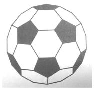 Exercícios Complementares 07. (UNIFOR CE) Uma bola de futebol é um poliedro convexo formado por 20 faces hexagonais e 12 pentagonais, todas com lados congruentes entre si.