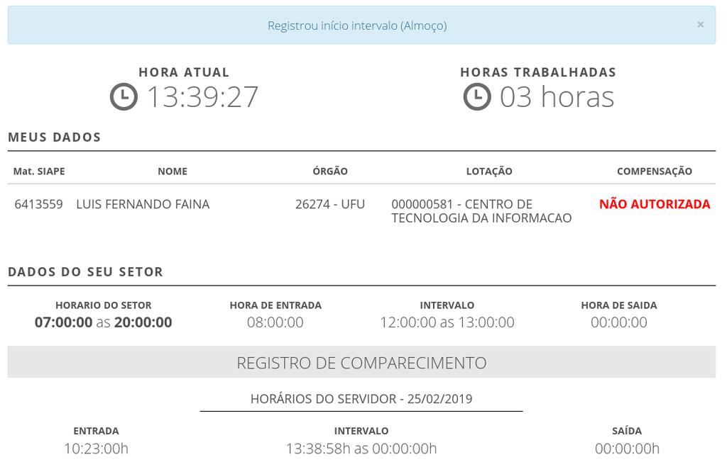 5. 1a, 2a, 3a e 4a Batidas no SISREF Ao selecione o botão Confirmar o SISREF