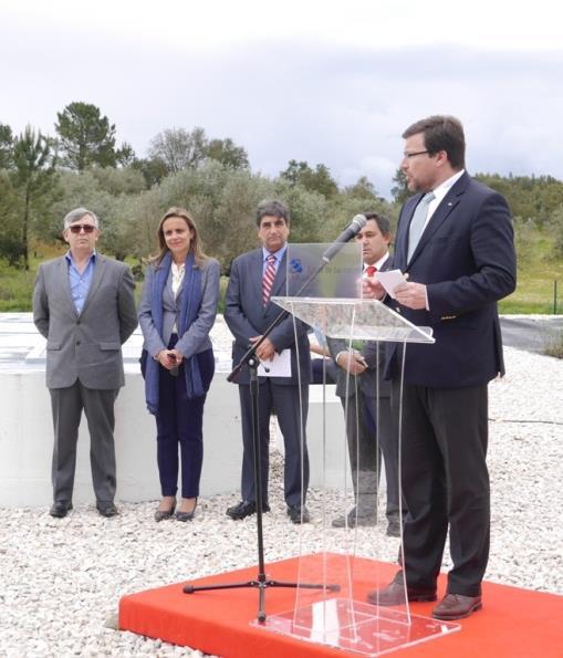 - Inauguração de infraestruturas de saneamento No 21 de abril de 2016 a Águas de Santarém inaugurou duas novas instalações de tratamento de águas residuais: a estação elevatória da Ribeira das