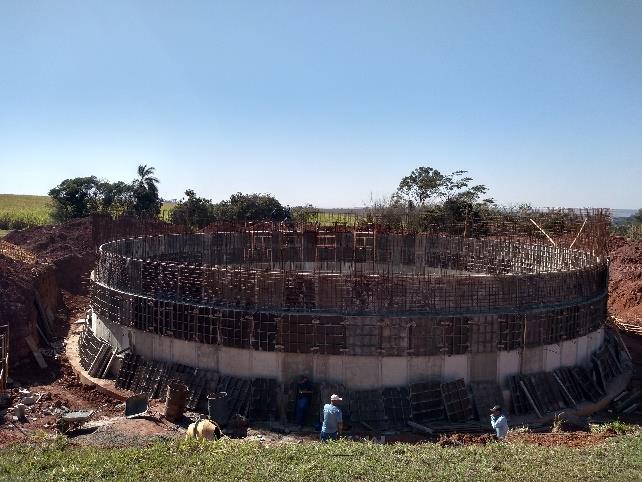 Atualmente a SAECIL possui em andamento a obra de construção do reservatório com capacidade de 3000 m 3, conforme ilustrado