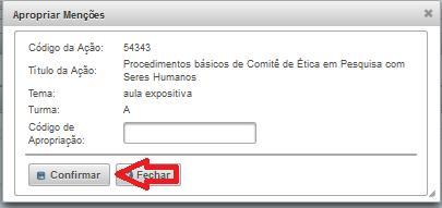 apropriação, insira-o e clique no botão ; f.