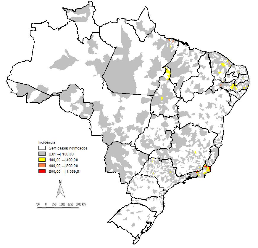 CHIKUNGUNYA Situação Epidemiológica (atualizado até a SE16, Brasil) Casos prováveis de CHIKV 26.636 redução de 35,9% Casos prováveis Rio de Janeiro 15.