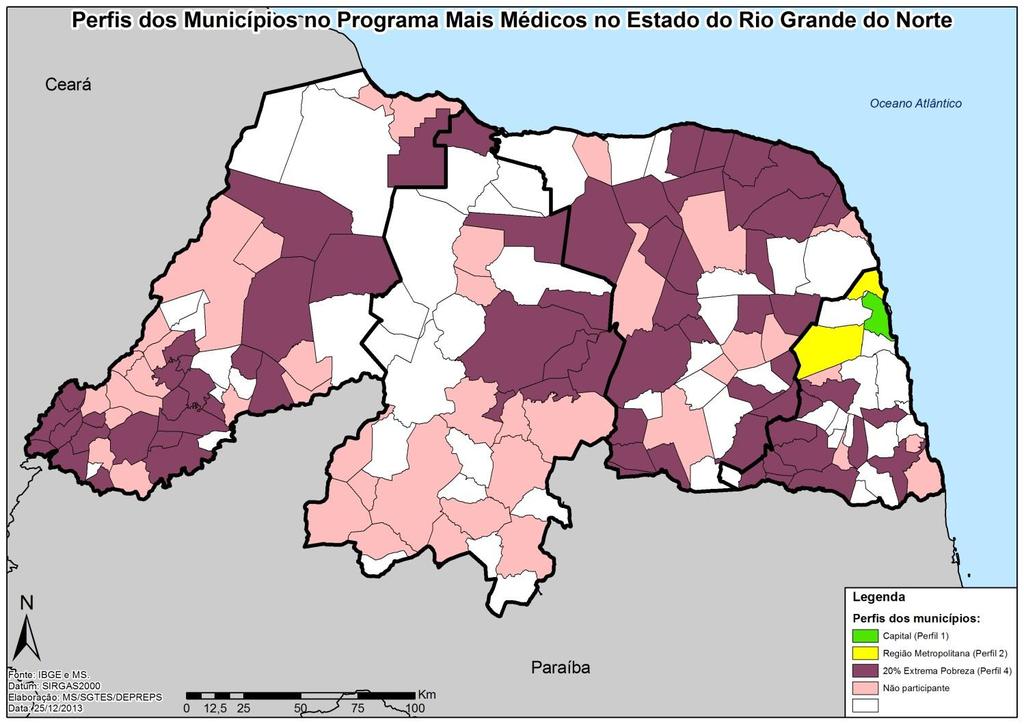 Por estado Rio Grande do Norte 286 médicos estão