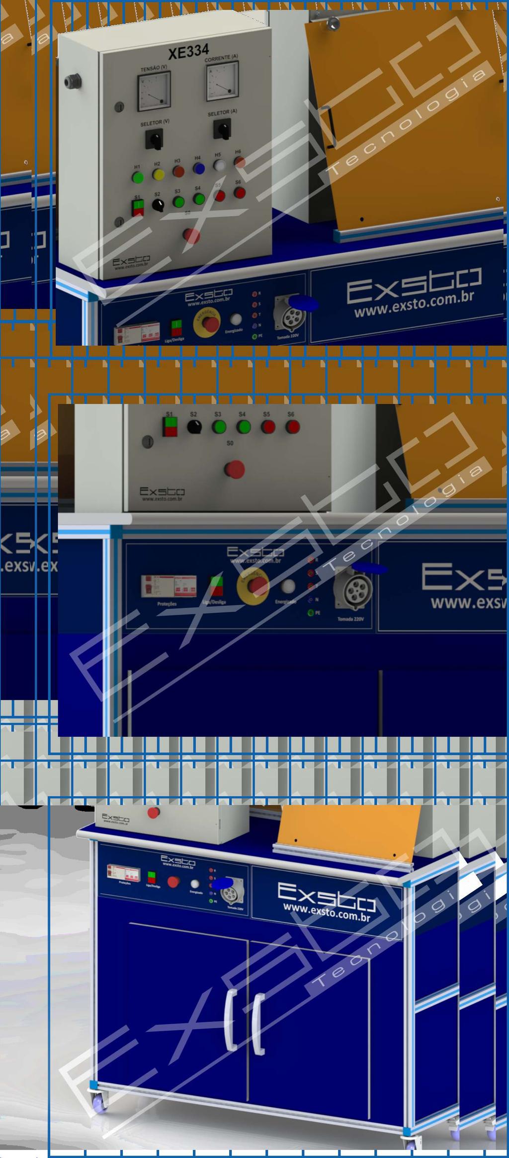 XE334/XE335 - Banco de Ensaios para Montagem de Quadro de Comandos Atualmente as industrias se automatizam cada vez mais para realizar suas atividades diárias, para isto elas necessitam de cada vez