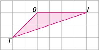 5. Nas figuras seguintes os triângulos estão desenhados em quadrícula.