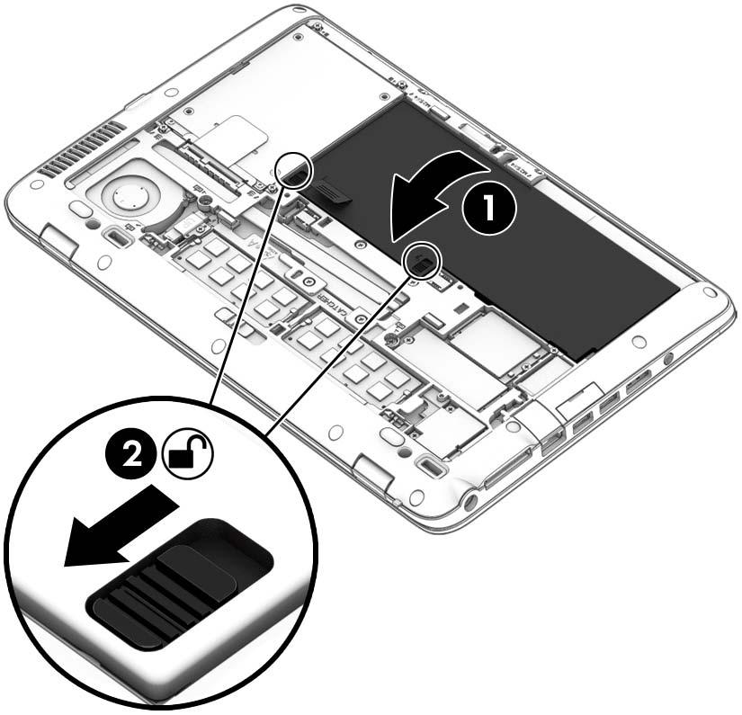10 Manutenção Introduzir ou remover a bateria NOTA: Para obter informações adicionais sobre a utilização da bateria, consulte o Guia de Referência do Portátil HP. Para inserir a bateria: 1.