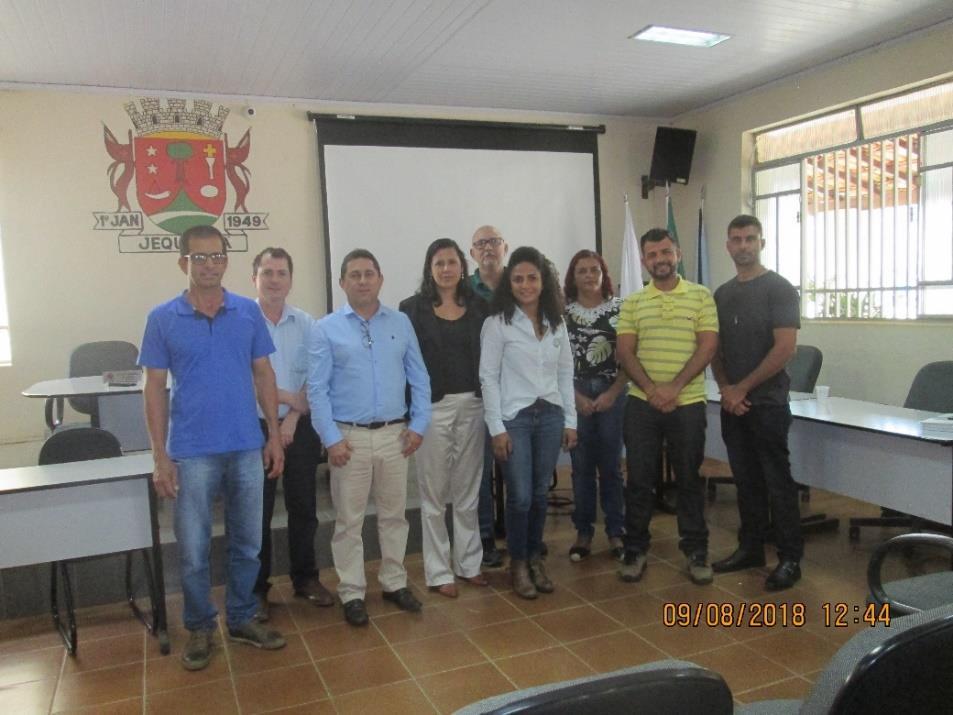 Figura 5.22 Representantes da UTE Peixe Bravo dos municípios Jequitibá, Santana de Pirapama e equipe da Fortal Engenharia Fonte: FORTAL ENGENHARIA (2018) 5.5.3.