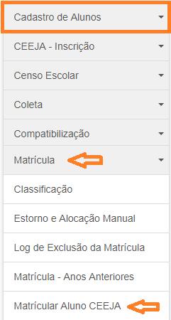 5. Matrícula CEEJA Passo 1 - Acesse a plataforma SED por meio do link: https://sed.educacao.sp.gov.br com seu login e senha.