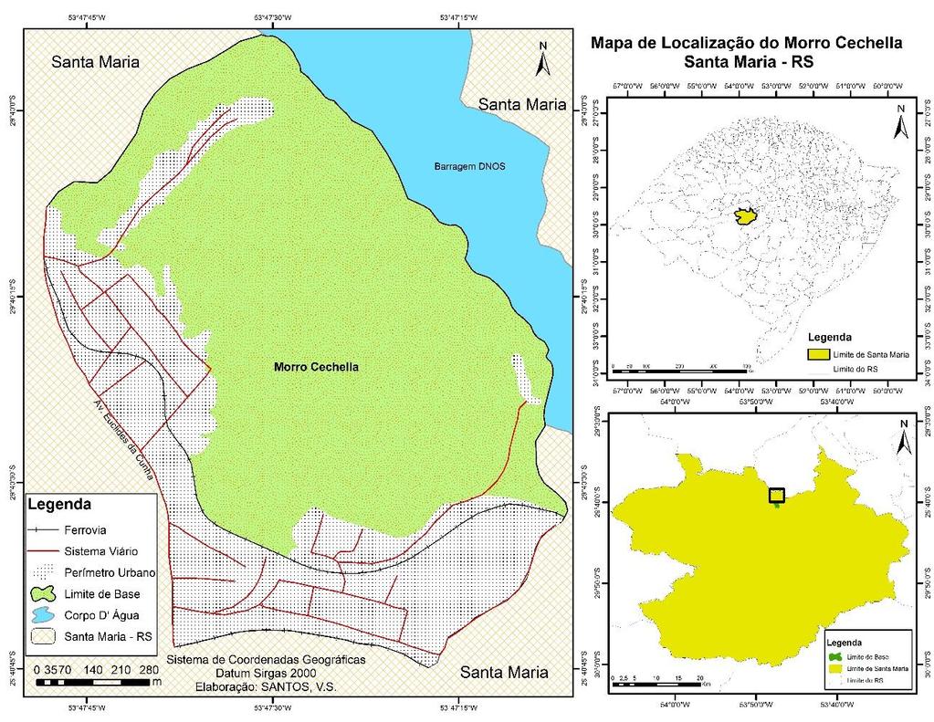 Figura 01 - Mapa de Localização do morro Cechella.