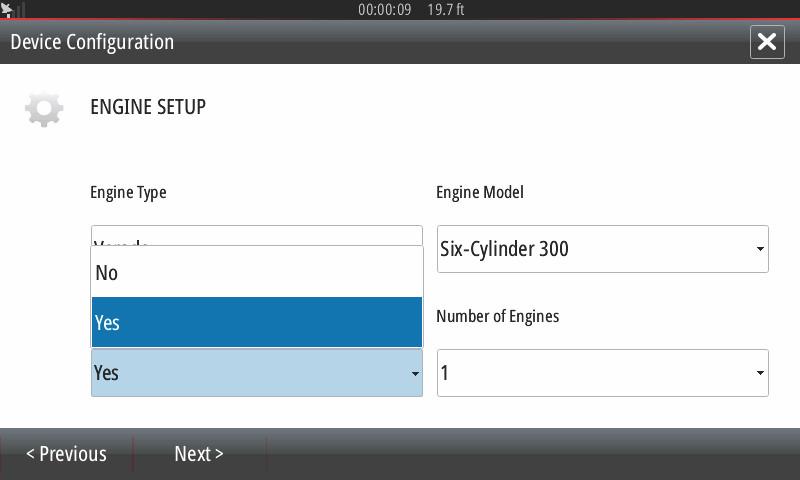 Seção 2 - Telas Iniciais e Assistente de Configuração Joystick do barco