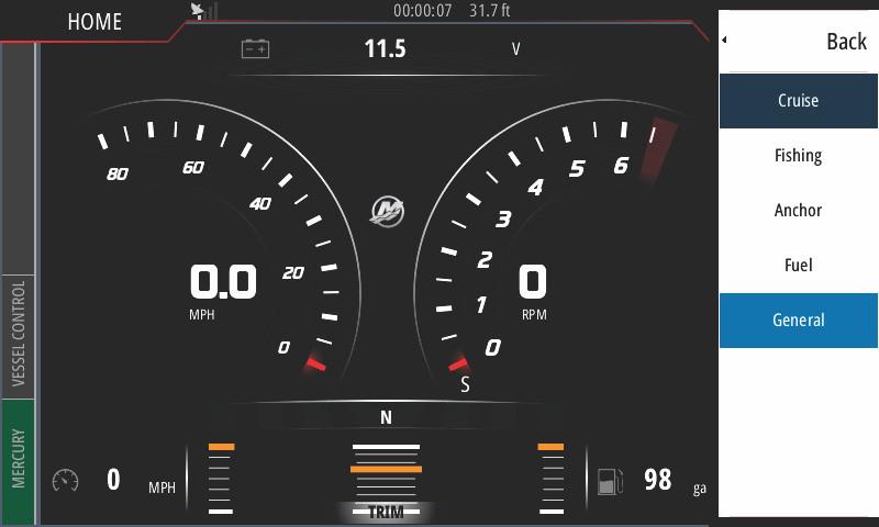 Seção 2 - Telas Iniciais e Assistente de Configuração Para acessar a barra de instrumento, selecione a barra tocando em qualquer lugar dentro da barra de instrumento.