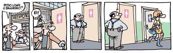 23 Figura 4 A utilização do banheiro de acordo com a identidade de gênero, também é uma questão social enfrentado no dia a dia das pessoas transexuais e Laerte