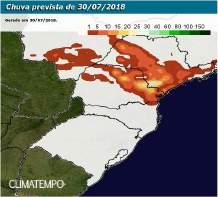 Dados Meteorológicos Previsão do tempo: A previsão é de tempo seco para toda a semana, com chuva voltando a aparecer na sexta-feira em algumas regiões do RS e SC.