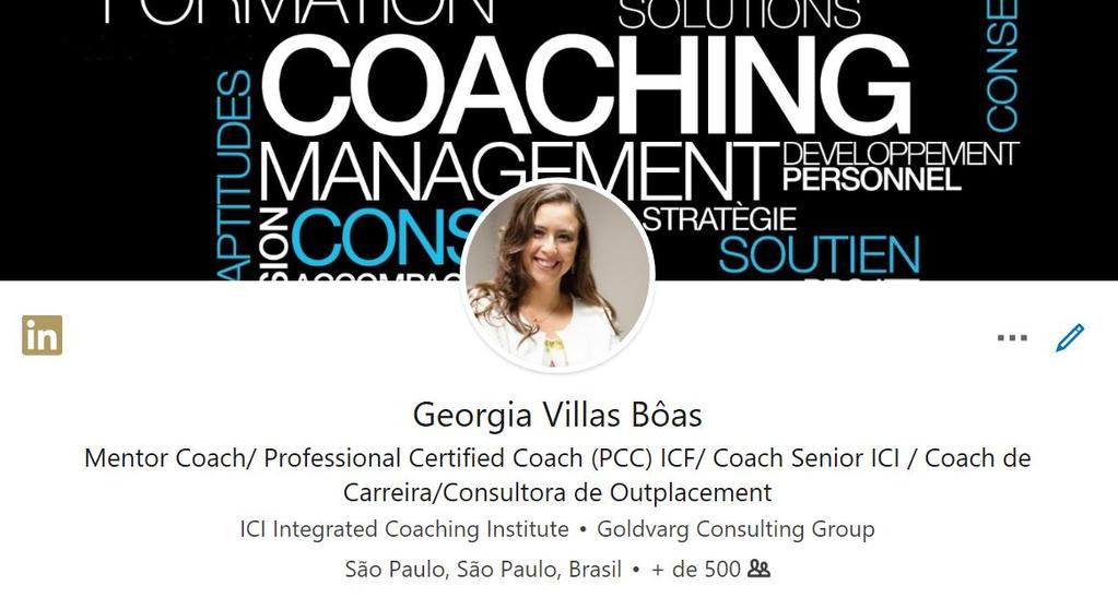 Vamos manter contato? Troca de Ideias, experiências, conhecimentos... Geórgia Villas Bôas Coach formada pelo ICI desde 2007, conduz processos de Carreira e Liderança.
