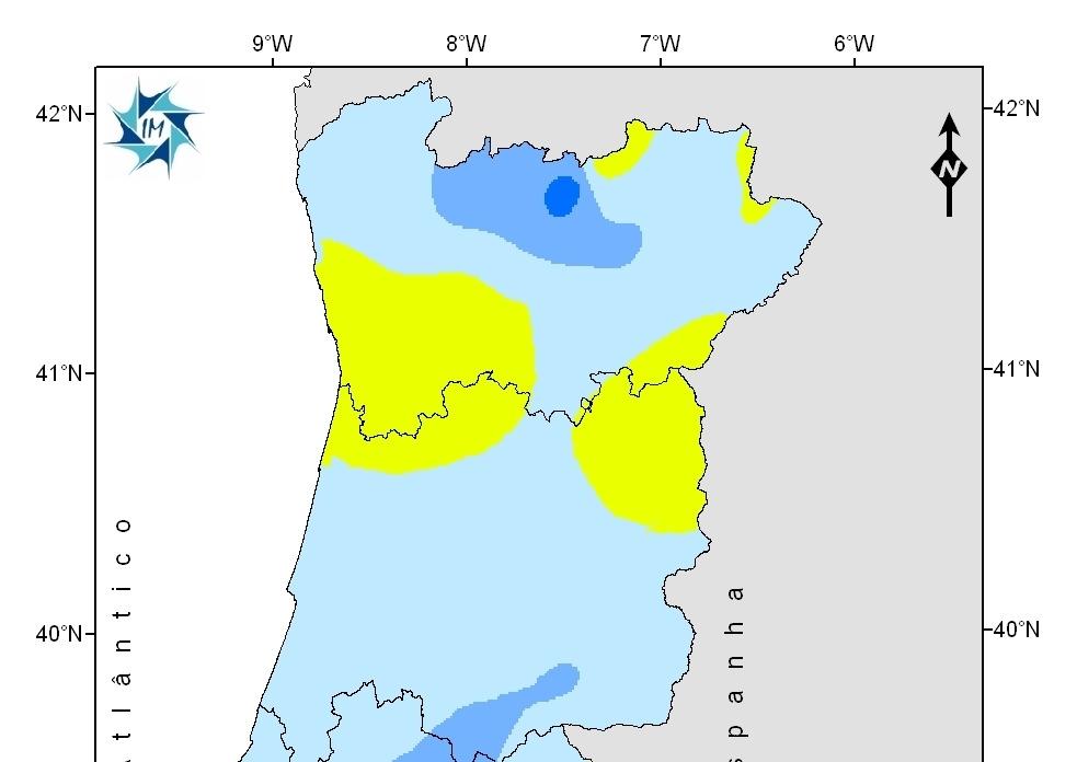 Figura 4 - Precipitação acumulada desde 1 de setembro 2010 (esq.) e percentagem em relação à média 71-2000 (dir.) 2.